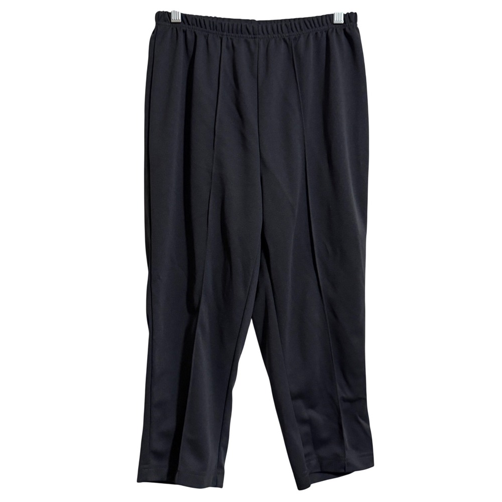 Woman Within Charcoal Gray Elastic Waist‎ Cropped Pants Size 14W